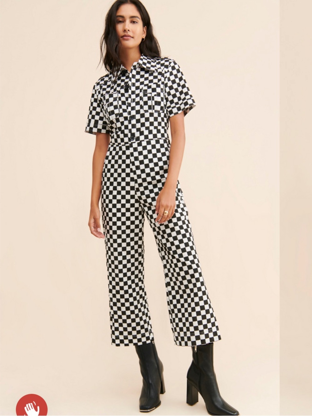 Anthropologie Saint Geraldine Marrs checkered coveralls